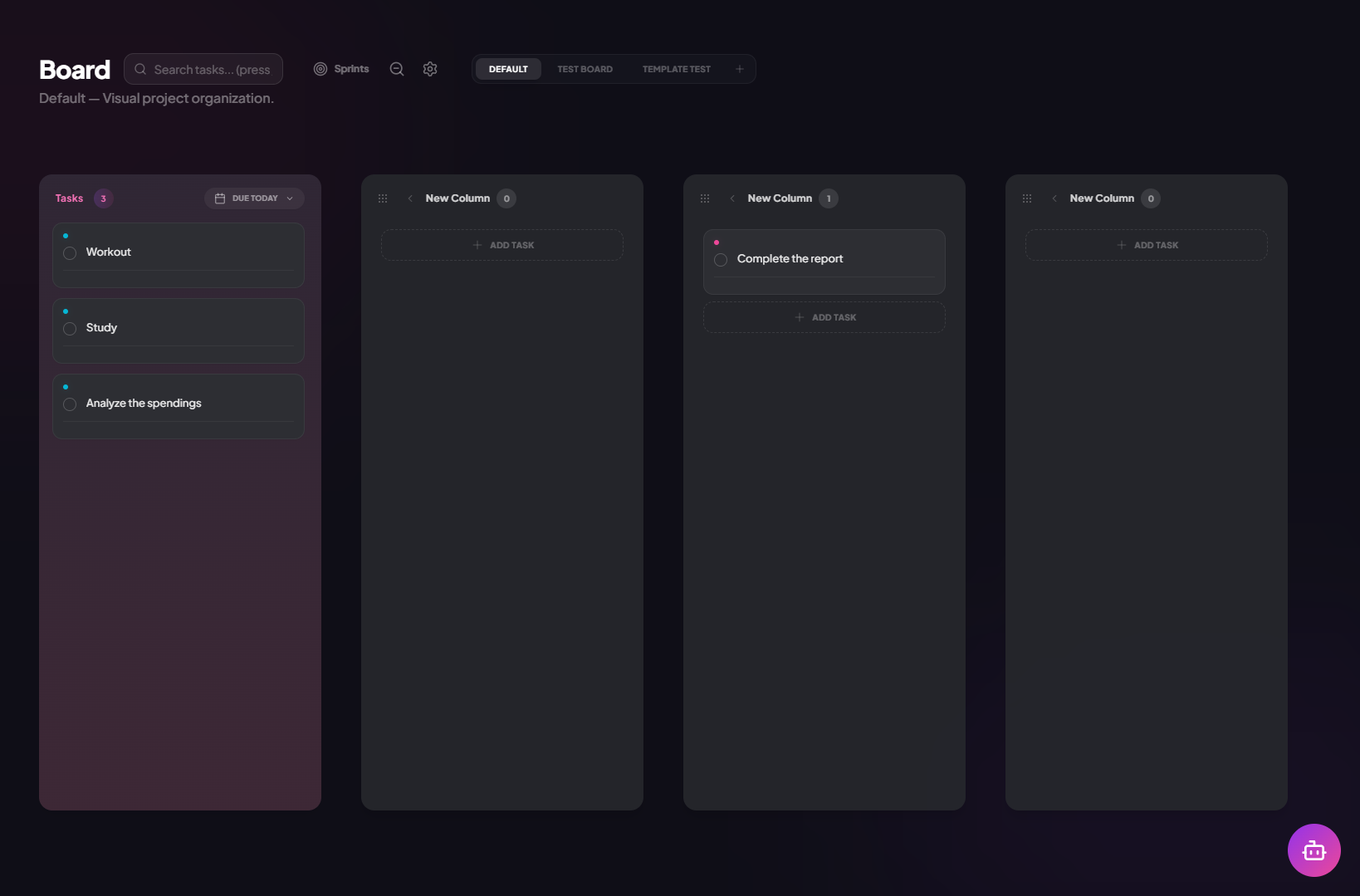 MoodLens workspace screenshot for teams comparing Trello alternatives
